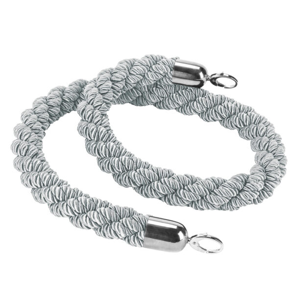 Hopea punottu kaideköysi hopeisilla päillä 1,5 m | Adexa BR01BSS