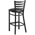 Musta baarituoli selkänojalla ja vinyyli-istuimella | Adexa GS697B - Image 2