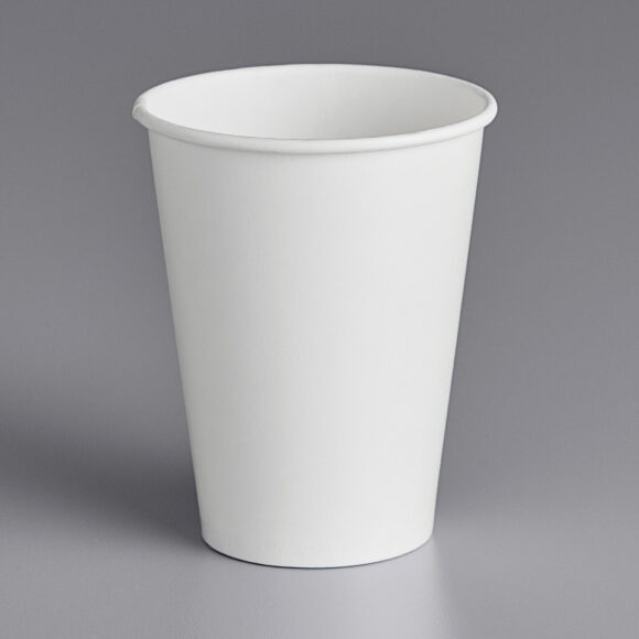 1000 kpl Kompostoitavat kylmäjuomakupit kertakäyttöiset, yksiseinämäiset 12oz/355ml valkoinen | Adexa PCC12W