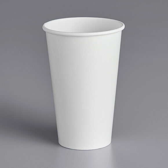 1000 kpl kompostoituvia kylmäjuomakuppeja, kertakäyttöisiä, yksi seinämä, 16oz/473ml, valkoinen | Adexa PCC16W
