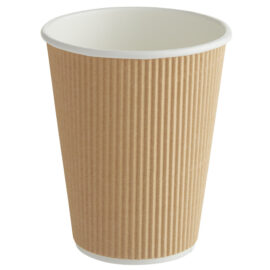 500 kpl Kompostoitavia Kahvikuppeja Yksiseinäisiä 12oz/355ml Kraft | Adexa PCRW12K