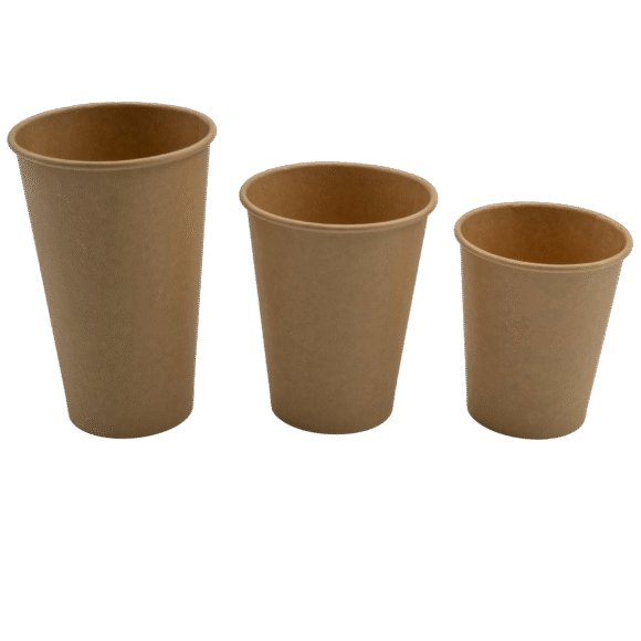1000 kpl Kompostoituvat Kahvikupit Yksi-seinäinen 12oz/355ml Kraft | Adexa PCSW12K - Image 2