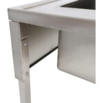 Kaupallinen Allas Ruostumaton teräs 1800x700x900mm 1 allas oikealla roiskeensuojalla 50mm | Adexa DSE1870R - Image 9