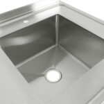 Kaupallinen Allas Ruostumaton teräs 1800x700x900mm 1 allas oikealla roiskeensuojalla 50mm | Adexa DSE1870R - Image 3