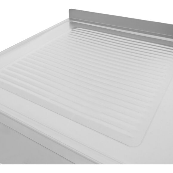 Kaupallinen tiskiallas Ruostumatonta terästä 1200x700x900mm 1 kulho oikealla Roiskesuoja 50mm | Adexa DSE1270R - Image 8
