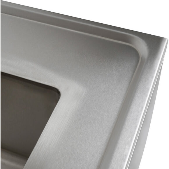 Kaupallinen tiskiallas Ruostumatonta terästä 1200x700x900mm 1 kulho oikealla Roiskesuoja 50mm | Adexa DSE1270R - Image 7