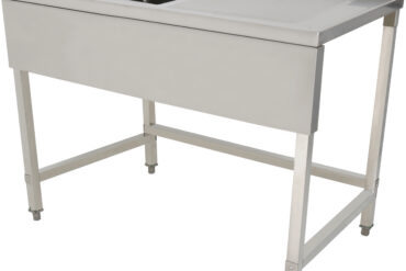 Kaupallinen Pesuallas Ruostumaton teräs 1200x700x900mm 1 allas vasemmalla roiskesuoja 50mm | Adexa DSE1270L