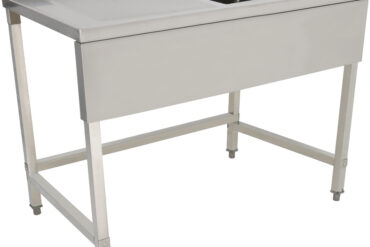 Kaupallinen tiskiallas Ruostumatonta terästä 1200x700x900mm 1 kulho oikealla Roiskesuoja 50mm | Adexa DSE1270R