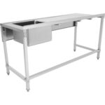 Kaupallinen Allas Ruostumaton teräs 1800x700x900mm 1 allas oikealla roiskeensuojalla 50mm | Adexa DSE1870R - Image 10