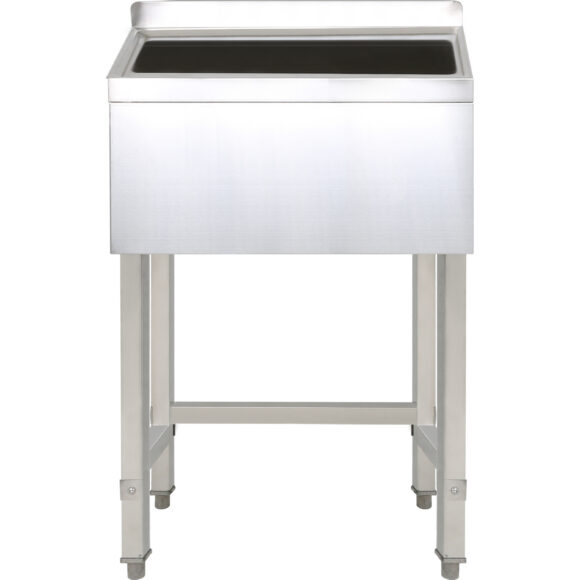 Kaupallinen Allas Ruostumaton teräs 600x600x900mm 1 allas Roiskesuoja 50mm | Adexa DSE6060
