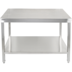 Premium-työpöytä alahyllyllä 304 ruostumattomasta teräksestä Sopii ulkokäyttöön 1200x600x900mm | Adexa Elite ET260120