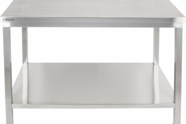 Premium-työpöytä alahyllyllä 304 ruostumattomasta teräksestä Sopii ulkokäyttöön 1200x600x900mm | Adexa Elite ET260120