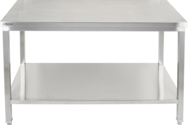 Premium-työpöytä alahyllyllä, 304 ruostumaton teräs, Sopii ulkokäyttöön 1500x600x900 mm | Adexa Elite ET260150