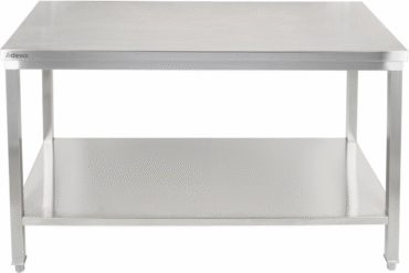Premium-työpöytä aluslevyllä, 304 ruostumaton teräs, Soveltuu ulkokäyttöön, 1600x600x900mm | Adexa Elite ET260160