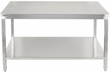 Premium-työpöytä alatason kanssa 304 ruostumaton teräs Sopii ulkokäyttöön 1800x600x900mm | Adexa Elite ET260180