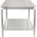 Premium-työpöytä alahyllyllä 304 ruostumatonta terästä Sopii ulkokäyttöön 400x600x900mm | Adexa Elite ET26040