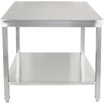 Premium-työpöytä alatasolla 304 ruostumattomasta teräksestä Ulkokäyttöön sopiva 600x600x900mm | Adexa Elite ET26060