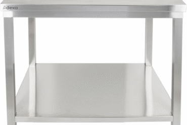 Premium-työpöytä alatasolla 304 ruostumattomasta teräksestä Ulkokäyttöön sopiva 600x600x900mm | Adexa Elite ET26060