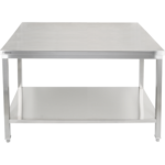 Premium-työpöytä alahyllyllä, 304-ruostumaton teräs, soveltuu ulkokäyttöön, 1500x700x900mm | Adexa Elite ET270150