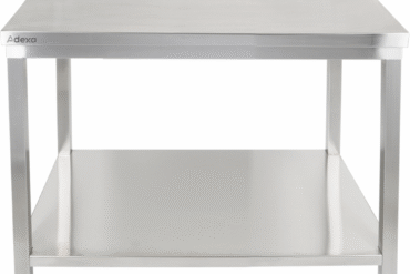 Premium-työpöytä alatasolla 304 ruostumaton teräs Sopii ulkokäyttöön 800x700x900mm | Adexa Elite ET27080