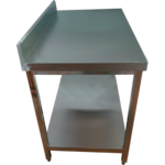 Kaupallinen Työpöytä Alahylly Roiskelevy Ruostumaton Teräs Neliöjalat 900x700x900mm | Adexa QNH11124 - Image 5