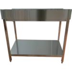 Kaupallinen Työpöytä Alahylly Roiskelevy Ruostumaton Teräs Neliöjalat 900x700x900mm | Adexa QNH11124 - Image 4