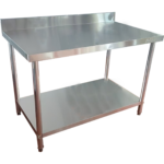 Kaupallinen työtaso Alahylly Välitila Ruostumaton teräs Pyöristetyt jalat 1200x700x900mm | Adexa QNH1154