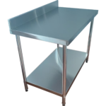 Kaupallinen työtaso Alahylly Välitila Ruostumaton teräs Pyöristetyt jalat 1200x700x900mm | Adexa QNH1154 - Image 2