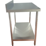 Kaupallinen työtaso Alahylly Välitila Ruostumaton teräs Pyöristetyt jalat 1200x700x900mm | Adexa QNH1154 - Image 5