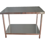 Kaupallinen työtaso Ala hylly Ruostumaton teräs Pyöreät jalat 1500x700x900mm | Adexa QNH1120 - Image 5