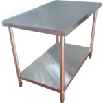 Kaupallinen työtaso Ala hylly Ruostumaton teräs Pyöreät jalat 1500x700x900mm | Adexa QNH1120 - Image 6