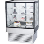 Jääkaappimyyntiteline 370 litraa 3 hyllyä Musta & Ruostumaton teräs | Adexa HL900B3