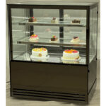 Kaupallinen Kakkutiski Suora etuosa 2 hyllyä 1000x700x1200mm Musta | Adexa HL1000ER2B - Image 2