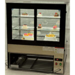 Kaupallinen Kakkutiski Suora etuosa 2 hyllyä 1000x700x1200mm Musta | Adexa HL1000ER2B - Image 3