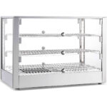 3-tasoinen lämmitetty esittelykaappi 115 litraa työtason päällinen | Adexa HW115