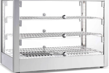 3-tasoinen lämmitetty esittelykaappi 115 litraa työtason päällinen | Adexa HW115