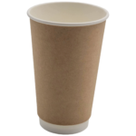 500 kpl Kompostoitavat kahvikupit Yksikerros 16oz/437ml Kraft | Adexa PCDW16K