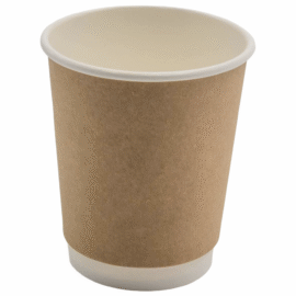 500 kpl kompostoituvia kahvikuppeja, kaksiseinämäinen 8oz/237ml valkoinen | Adexa PCDW8B