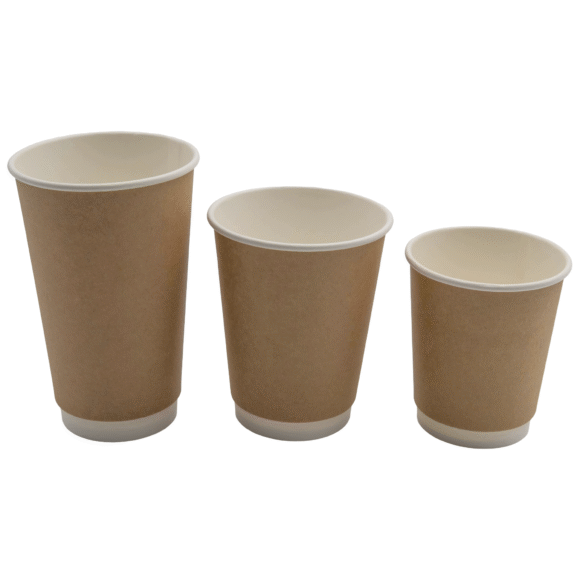 500 kpl Kompostoitavat kahvikupit Yksikerros 16oz/437ml Kraft | Adexa PCDW16K - Image 2