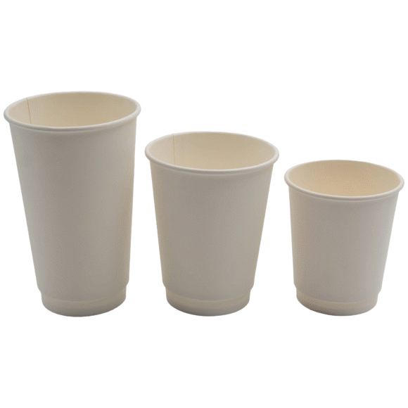 500 kpl Kompostoituvat Kahvikupit Kaksinkertainen seinämä 8oz/237ml Kraft | Adexa PCDW8K - Image 2