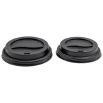 1000 kpl Kahvikupin Kansi 8 oz Kupille Musta | Adexa PCPL8B - Image 3