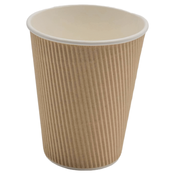 500 kpl Kompostoituvat Kahvikupit Yksiseinäinen 12oz/355ml Kraft | Adexa PCRW12K
