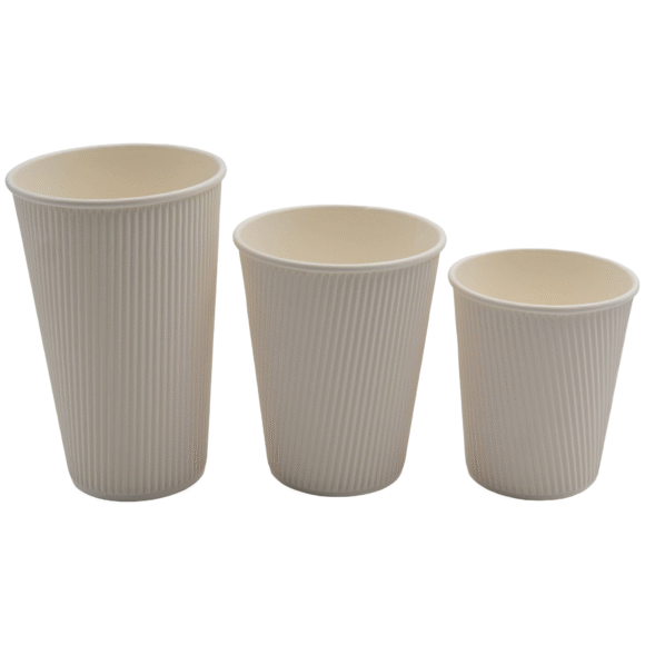 500 kpl Kompostoitavat Kahvikupit Yksiseinäiset 12oz/355ml Valkoinen | Adexa PCRW12W - Image 2