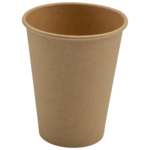 1000 kpl Kompostoituvat Kahvikupit Yksi-seinäinen 12oz/355ml Kraft | Adexa PCSW12K