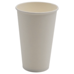 1000 kpl Kompostoitavat Kahvikupit Yksiseinäiset 16oz/437ml Valkoinen | Adexa PCSW16W