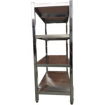 Ruostumattomasta teräksestä valmistettu hylly, nelikulmaiset jalat, 4 hyllyä | Adexa QHSS1805 - Image 6