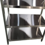 Ruostumattomasta teräksestä valmistettu hylly, nelikulmaiset jalat, 4 hyllyä | Adexa QHSS1805 - Image 3