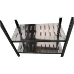 Ruostumattomasta teräksestä valmistettu hyllystö, 4 säädettävää reikähyllyä | Adexa QHSSAP1205 - Image 2