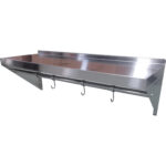 Ruostumaton teräs Seinä hylly 1 taso koukuilla | Adexa QHWSH1530 - Image 4