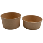 300 kpl Kraft-salaattikulho pyöreä 750 ml PE | Adexa SB750K - Image 2